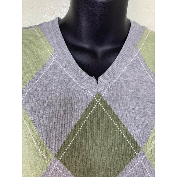 Van Heusen V Neck Sweater Vest with Diamond Pattern Size Small - Picture 3 of 9